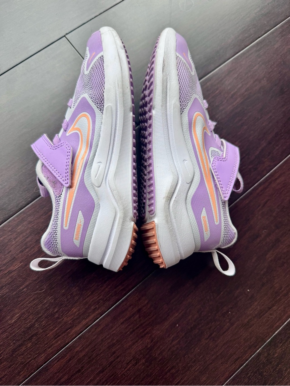 Nike Kids Cosmic Runner Lavender & Peach Athletic Sneakers - Picture 3 of 5